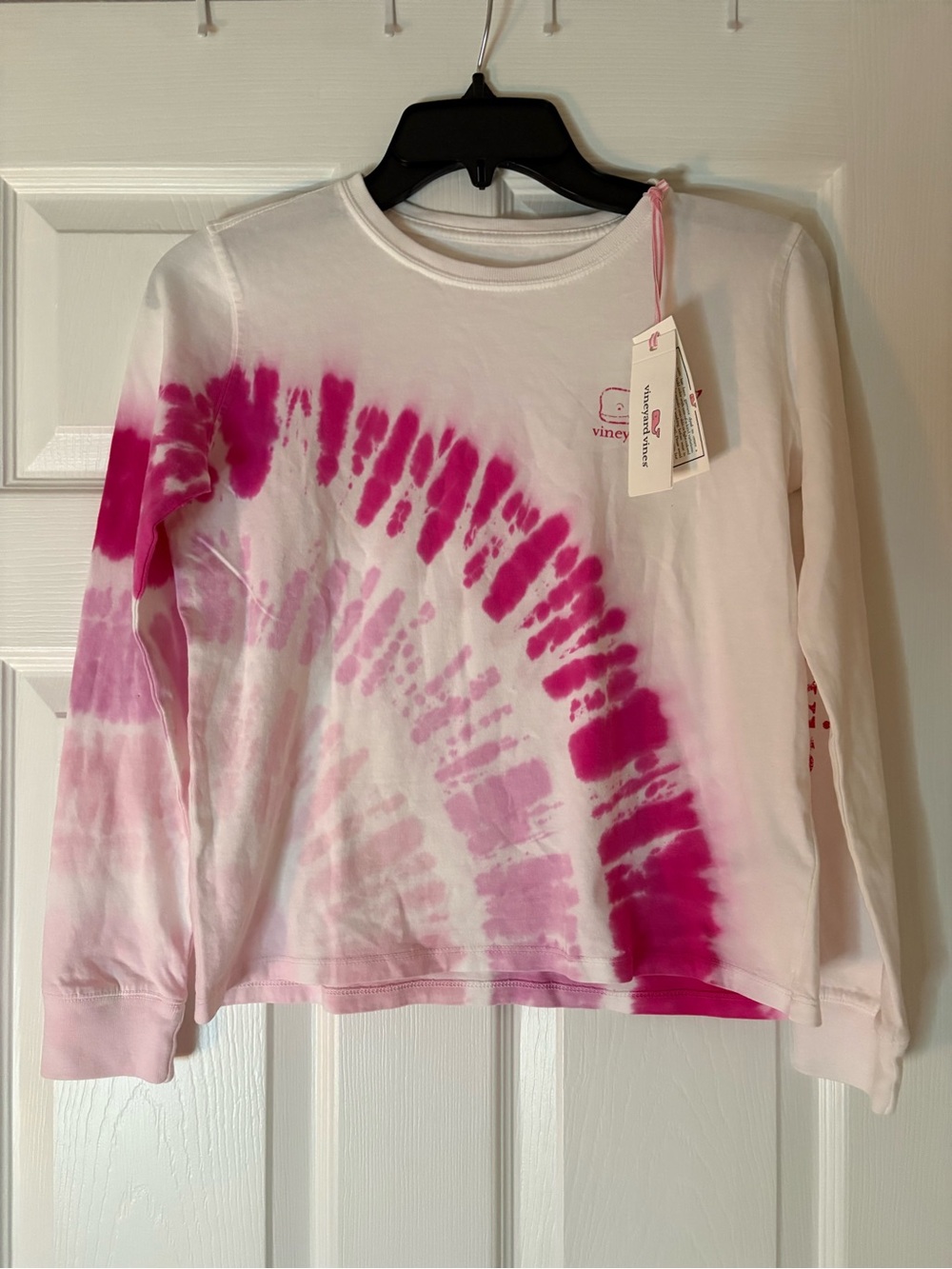 Vineyard Vines Pink Tie-Dye Long Sleeve Tee